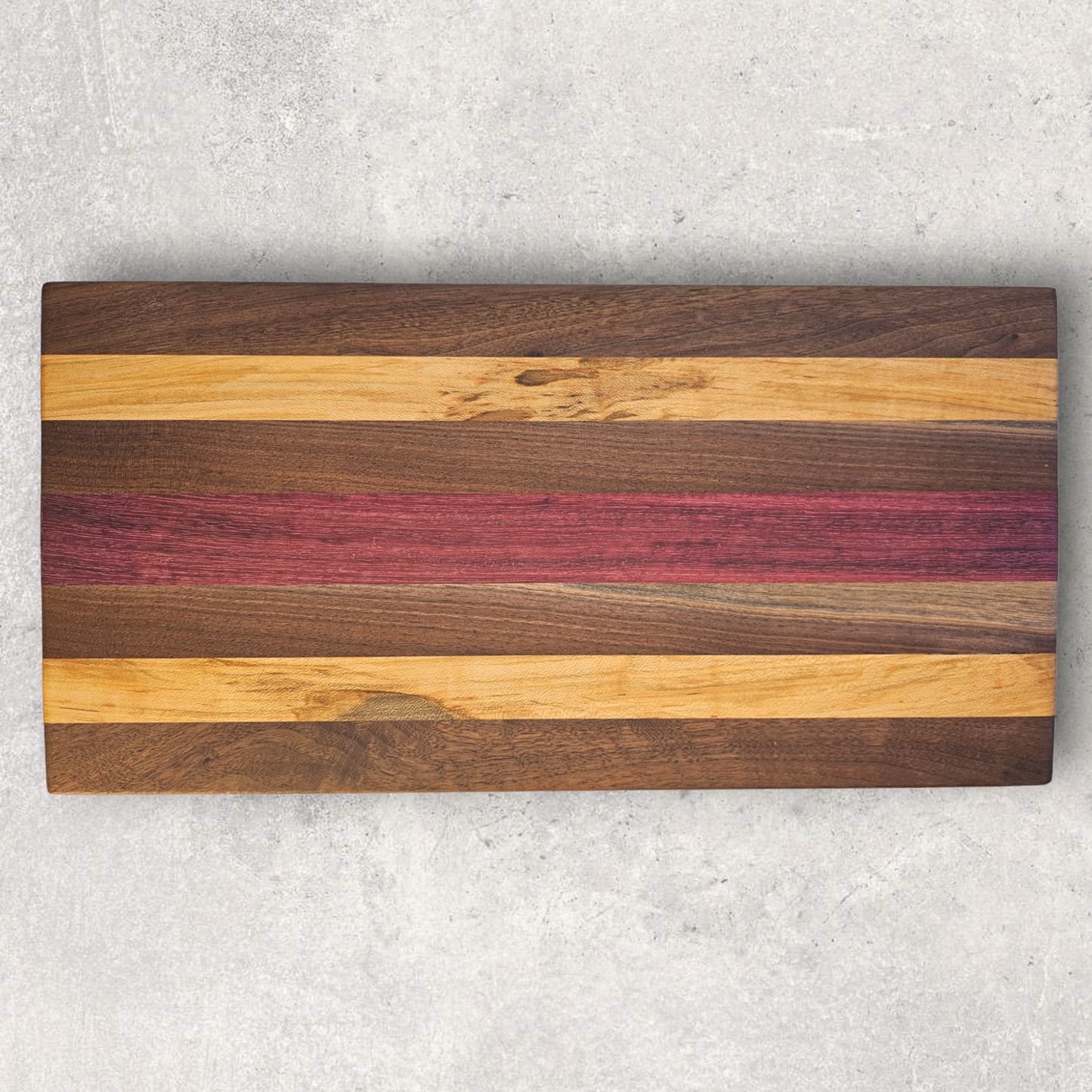 PURPLE STRIPE EDGE GRAIN CUTTING BOARD