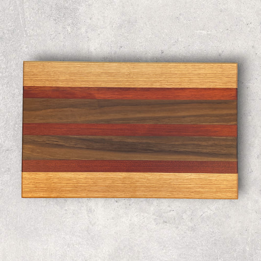 OAK WALNUT BLOODWOOD CUTTING BOARD