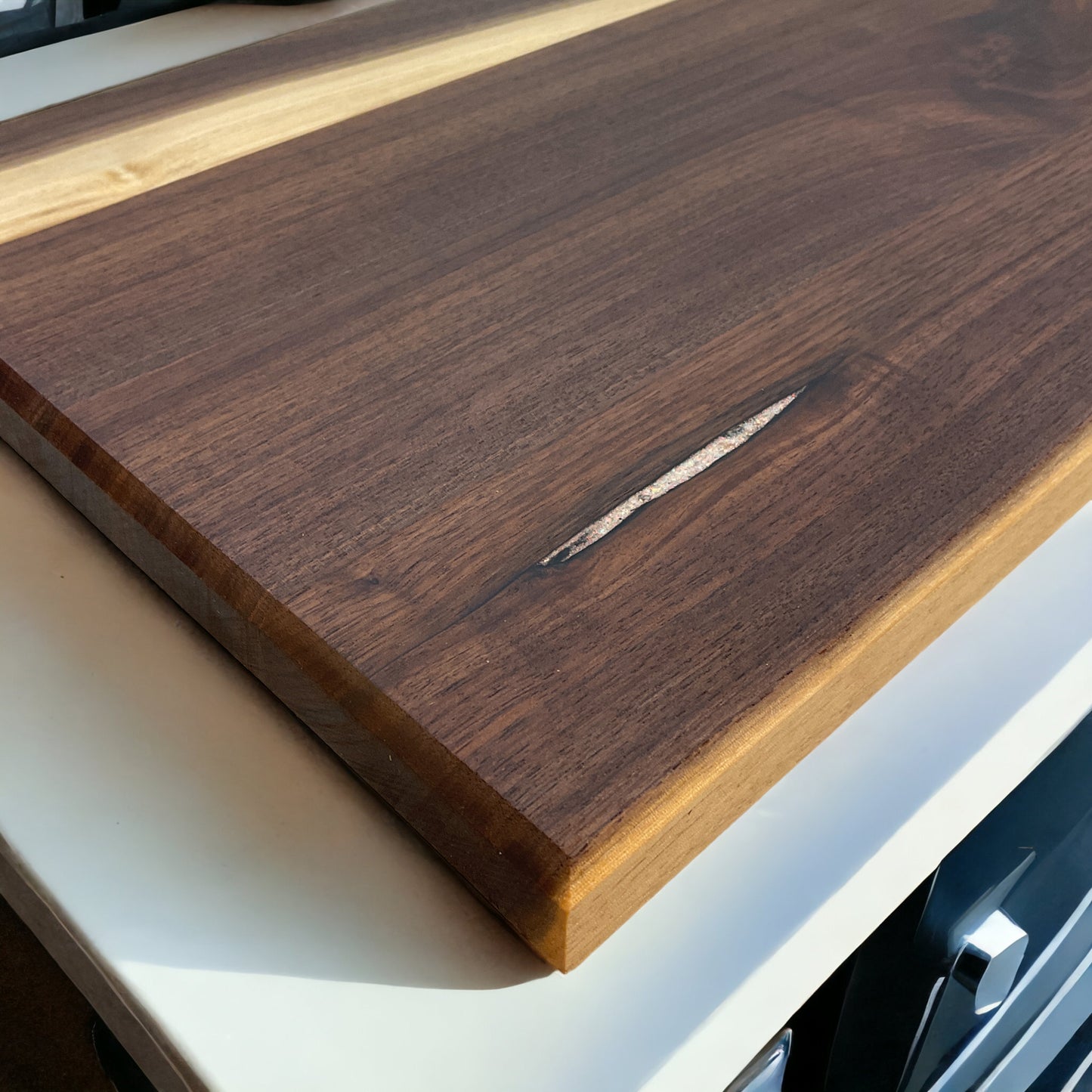 WALNUT & OPAL CUTTING BOARD