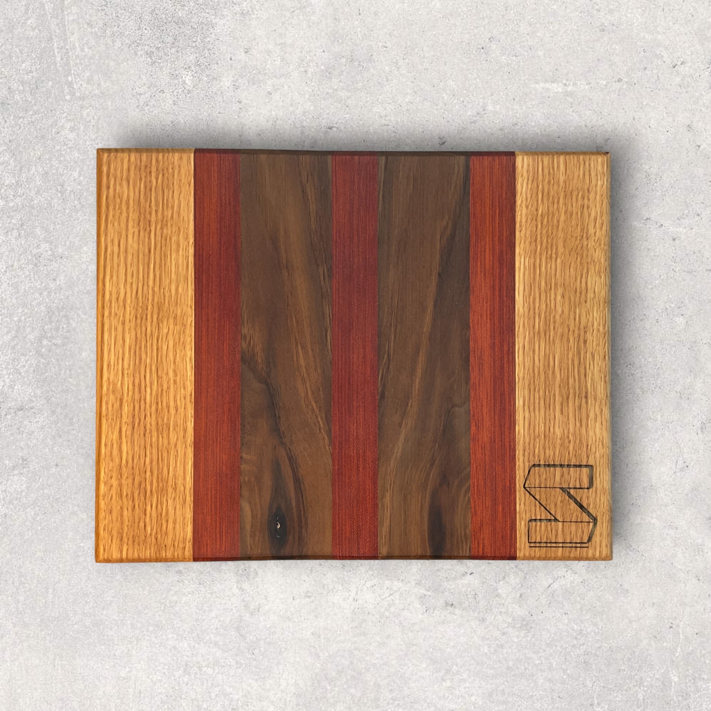 OAK WALNUT BLOODWOOD CUTTING BOARD